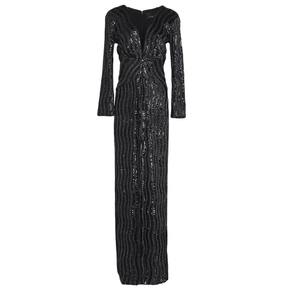 Marciano Maxi Plunge Neck Glittery Dress - Picture 2 of 5
